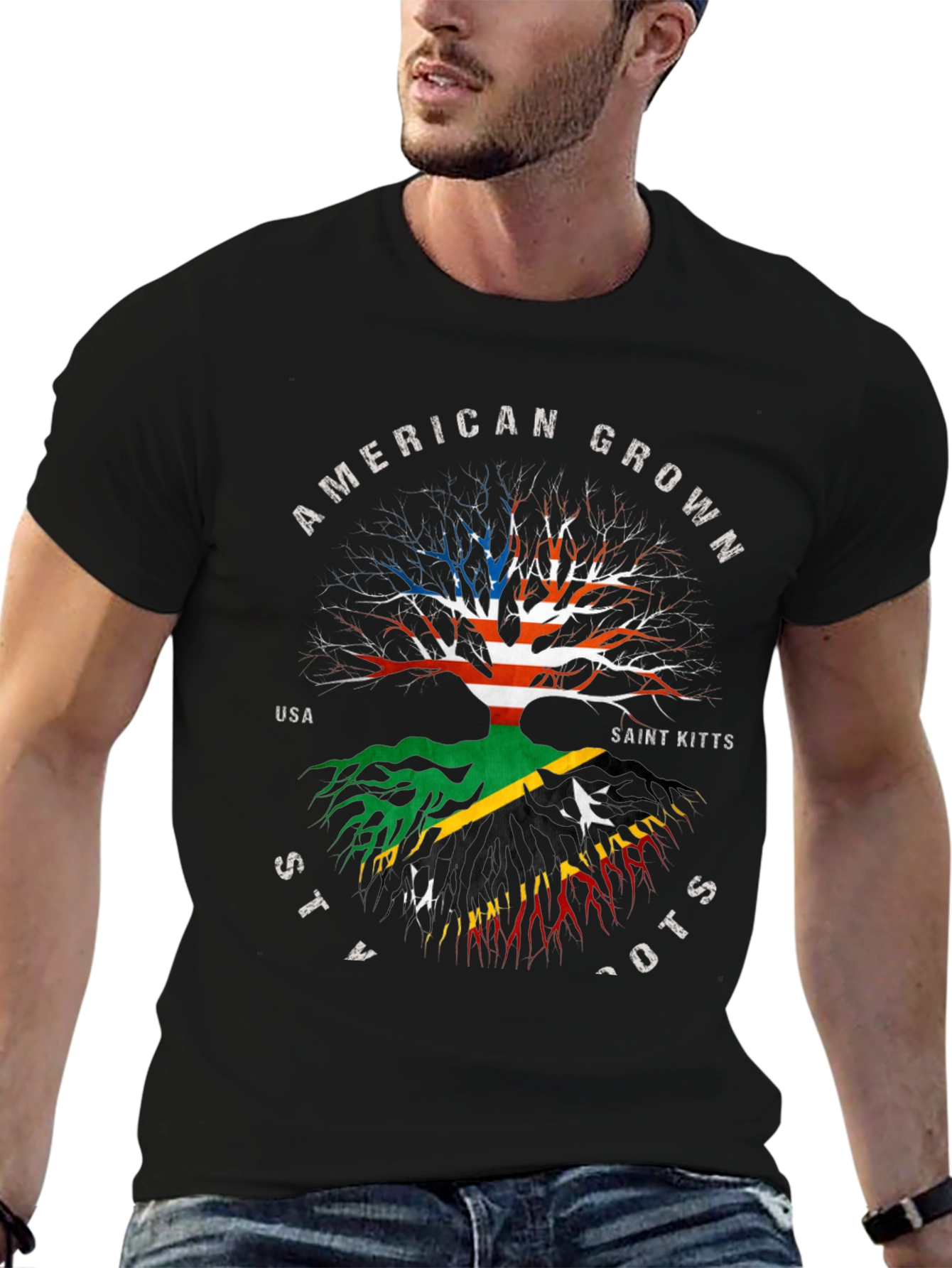 American Grown St Kitts Roots T-Shirt