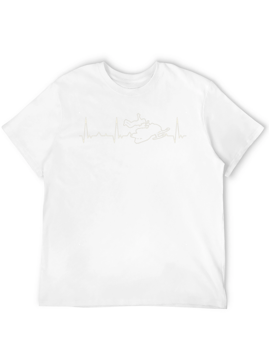 Snowmobile Heartbeat T-Shirt - Black