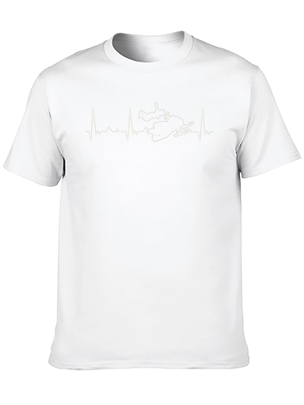 Snowmobile Heartbeat T-Shirt - Black
