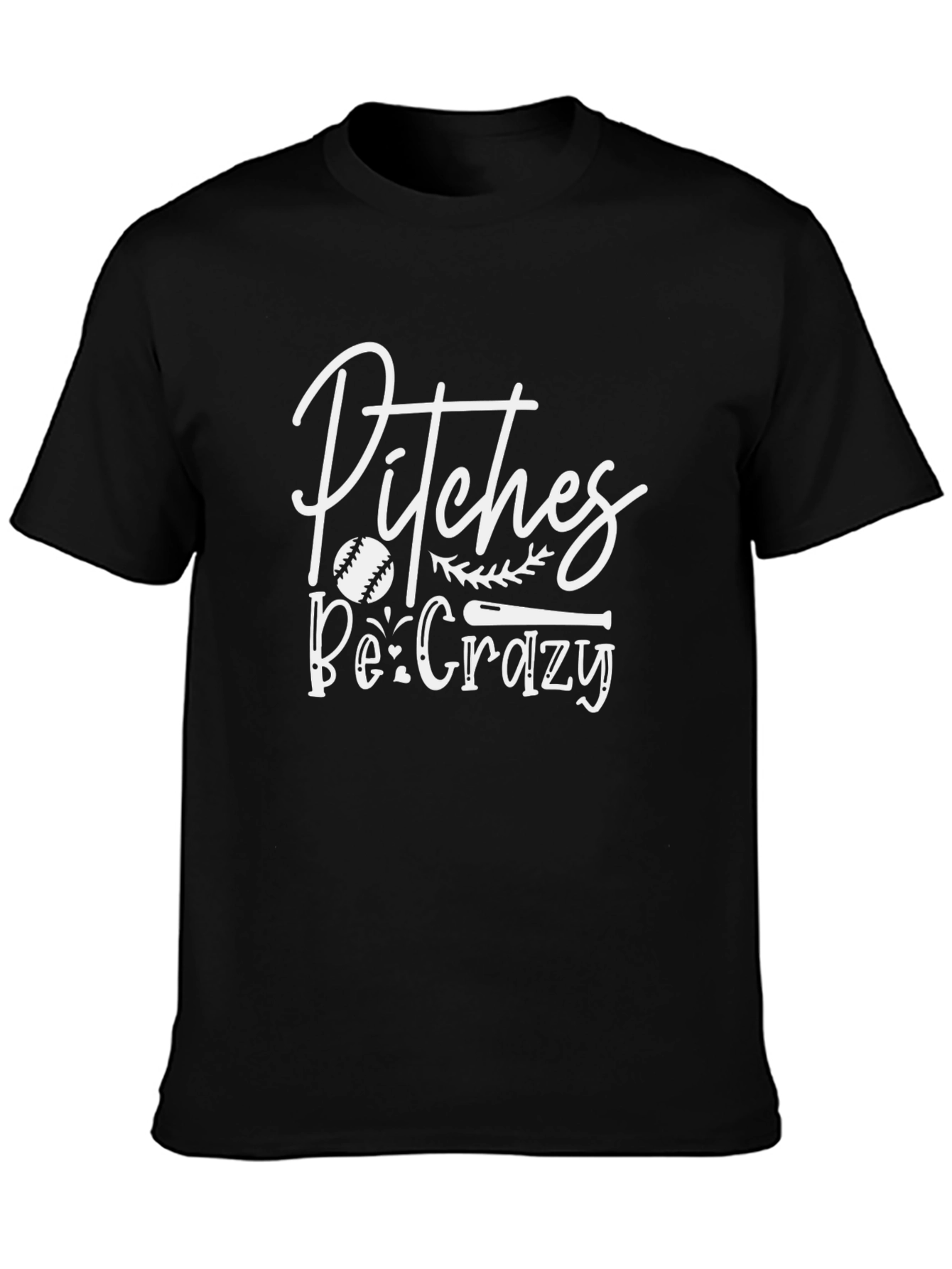 Pitches Be Crazy Graphic Tee - Baseball T-Shirt