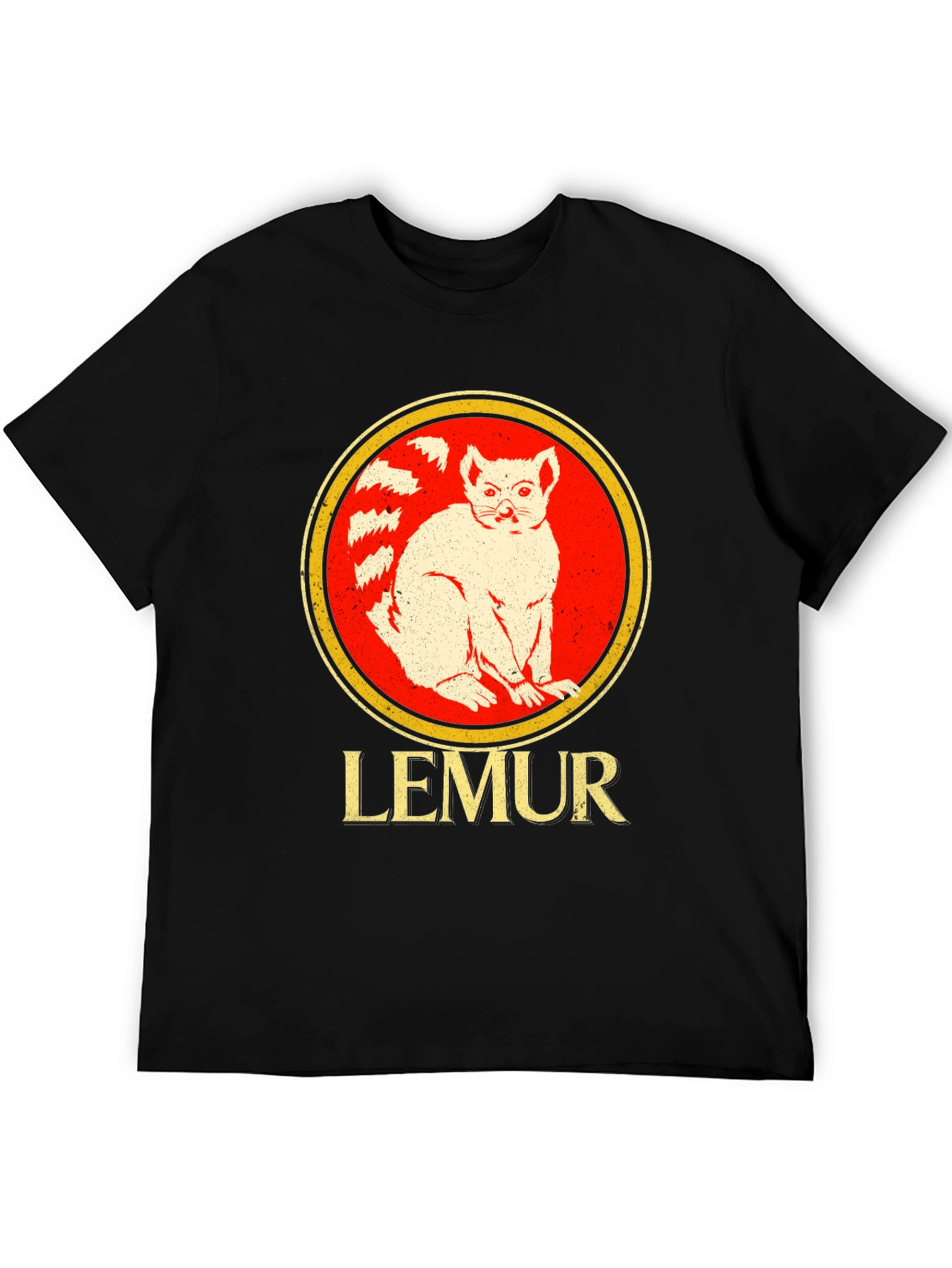 Lemur Graphic Tee - Retro Style Animal T-Shirt