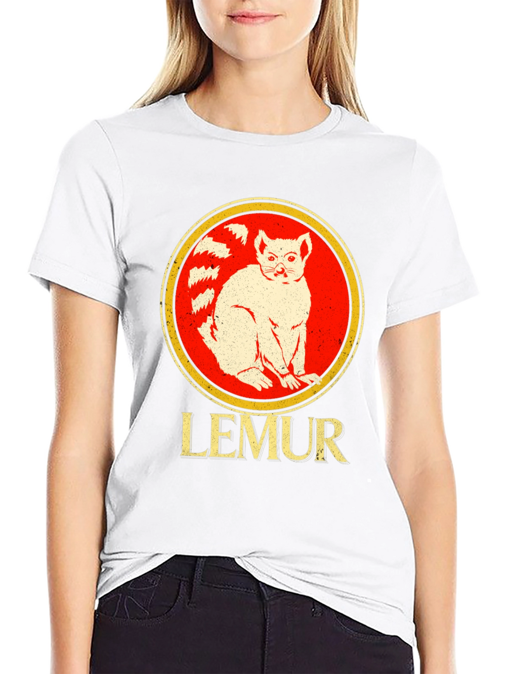 Lemur Graphic Tee - Retro Style Animal T-Shirt