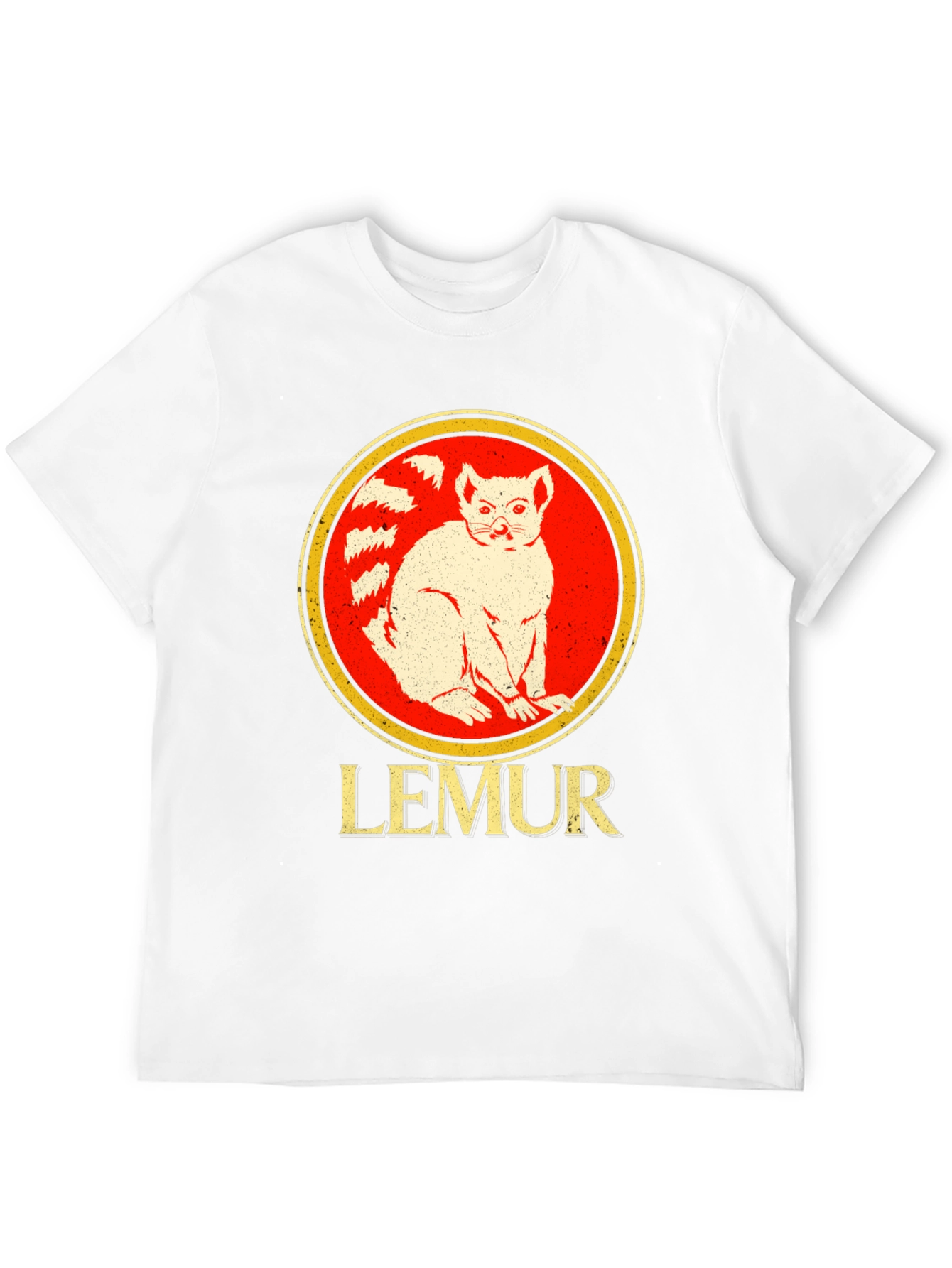 Lemur Graphic Tee - Retro Style Animal T-Shirt