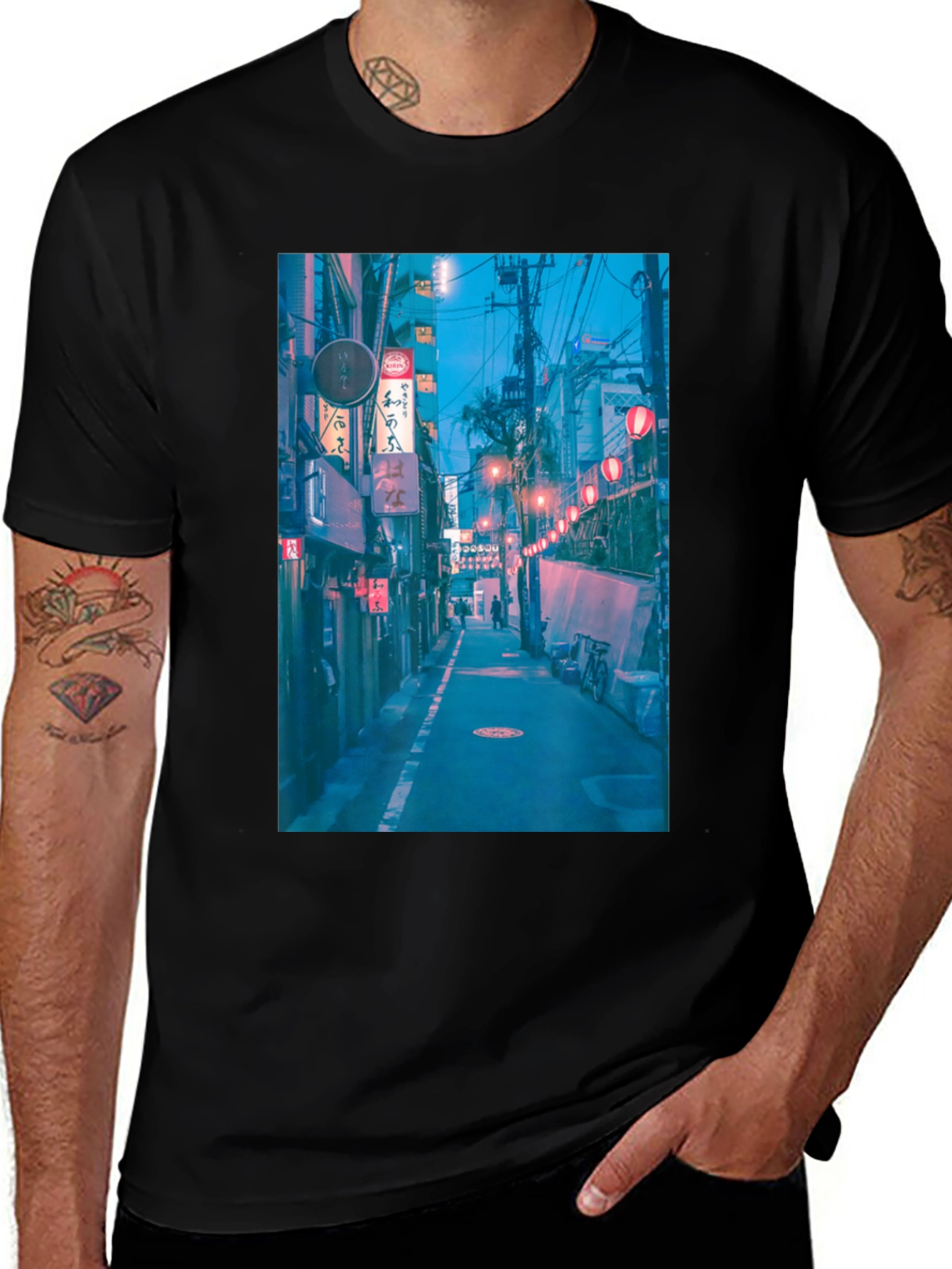 Urban Alley Graphic Tee - Black