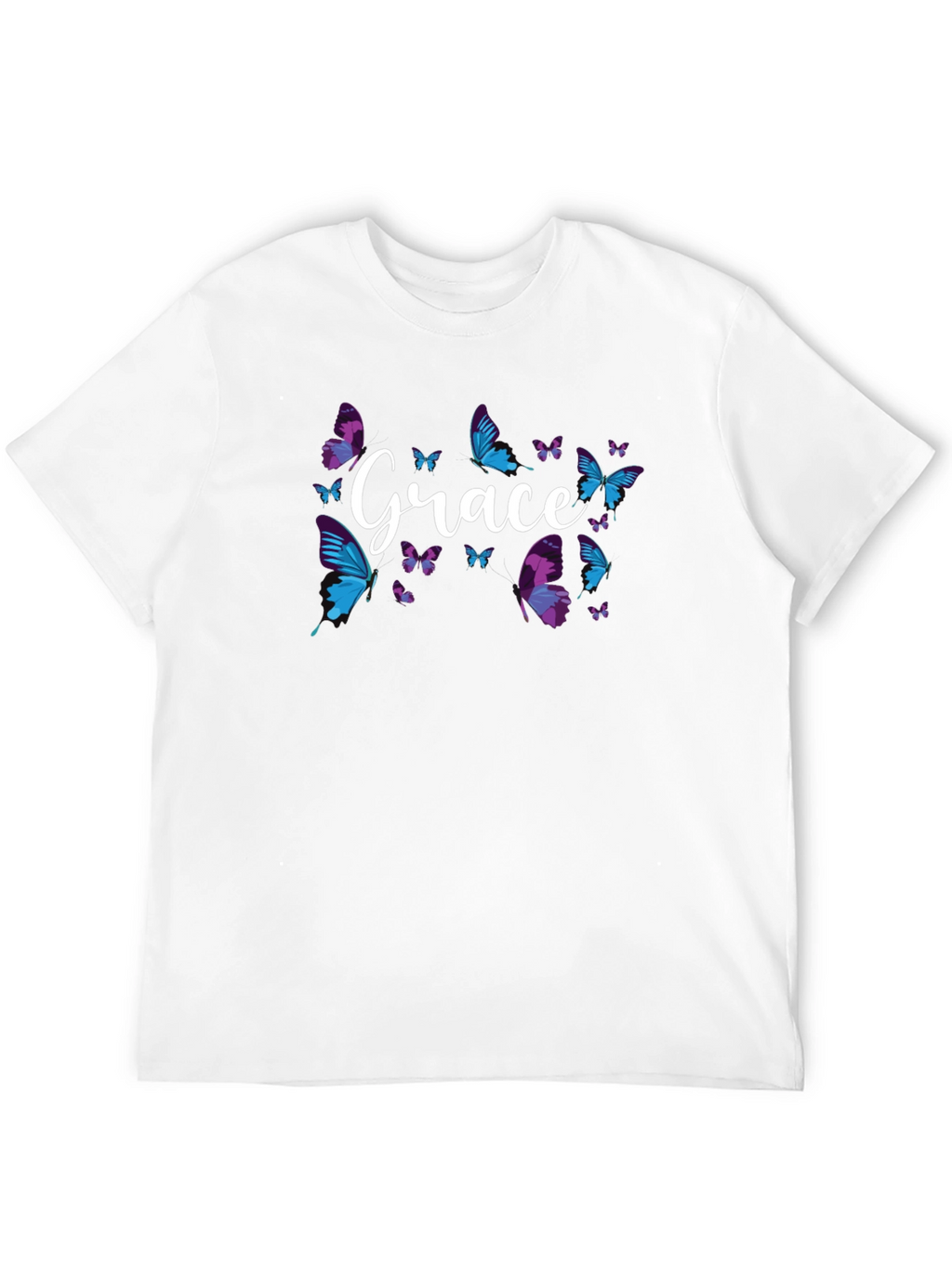 Grace Butterfly Graphic Tee - Soft Cotton Blend