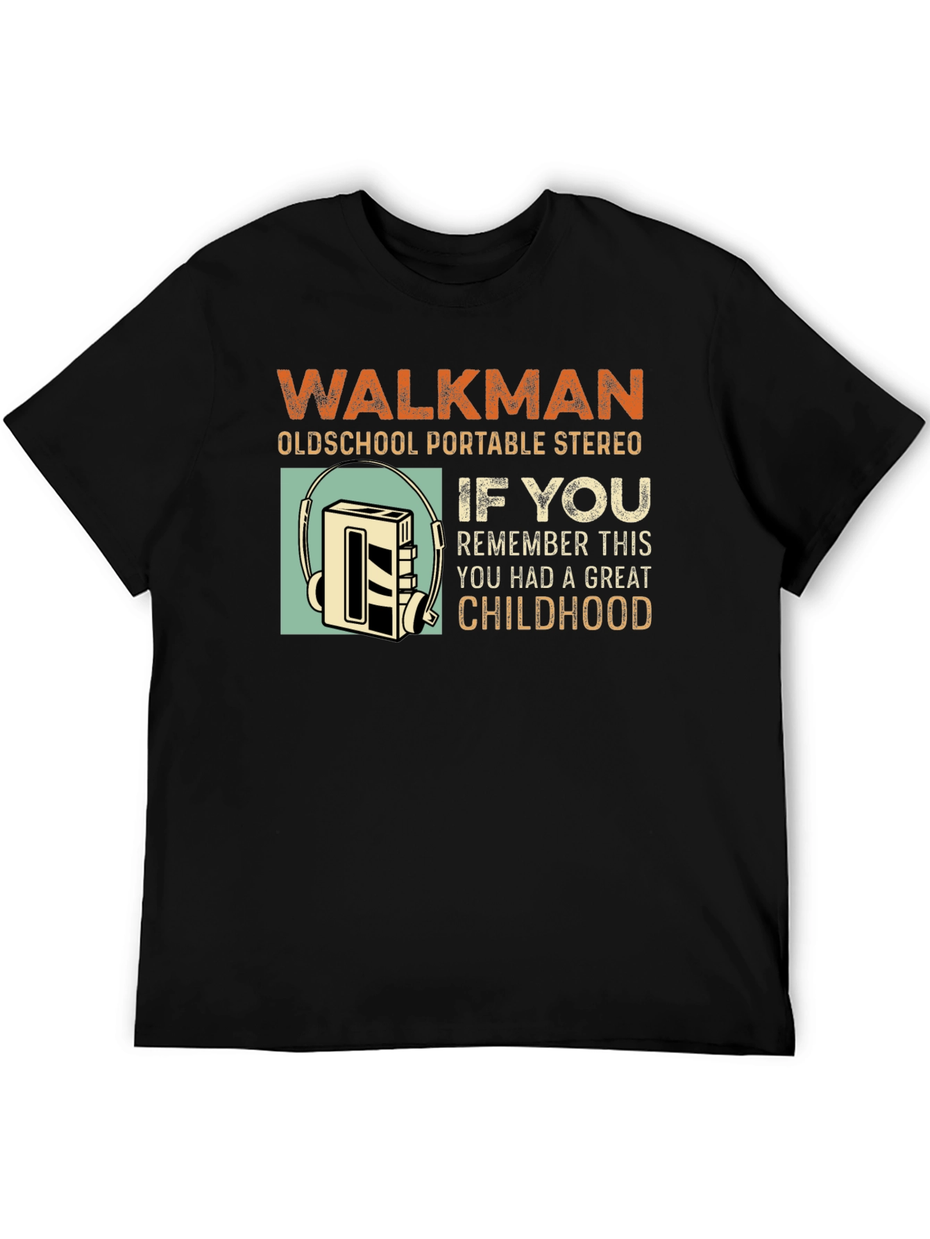 Vintage Walkman Stereo T-Shirt - Retro Childhood Nostalgia Tee