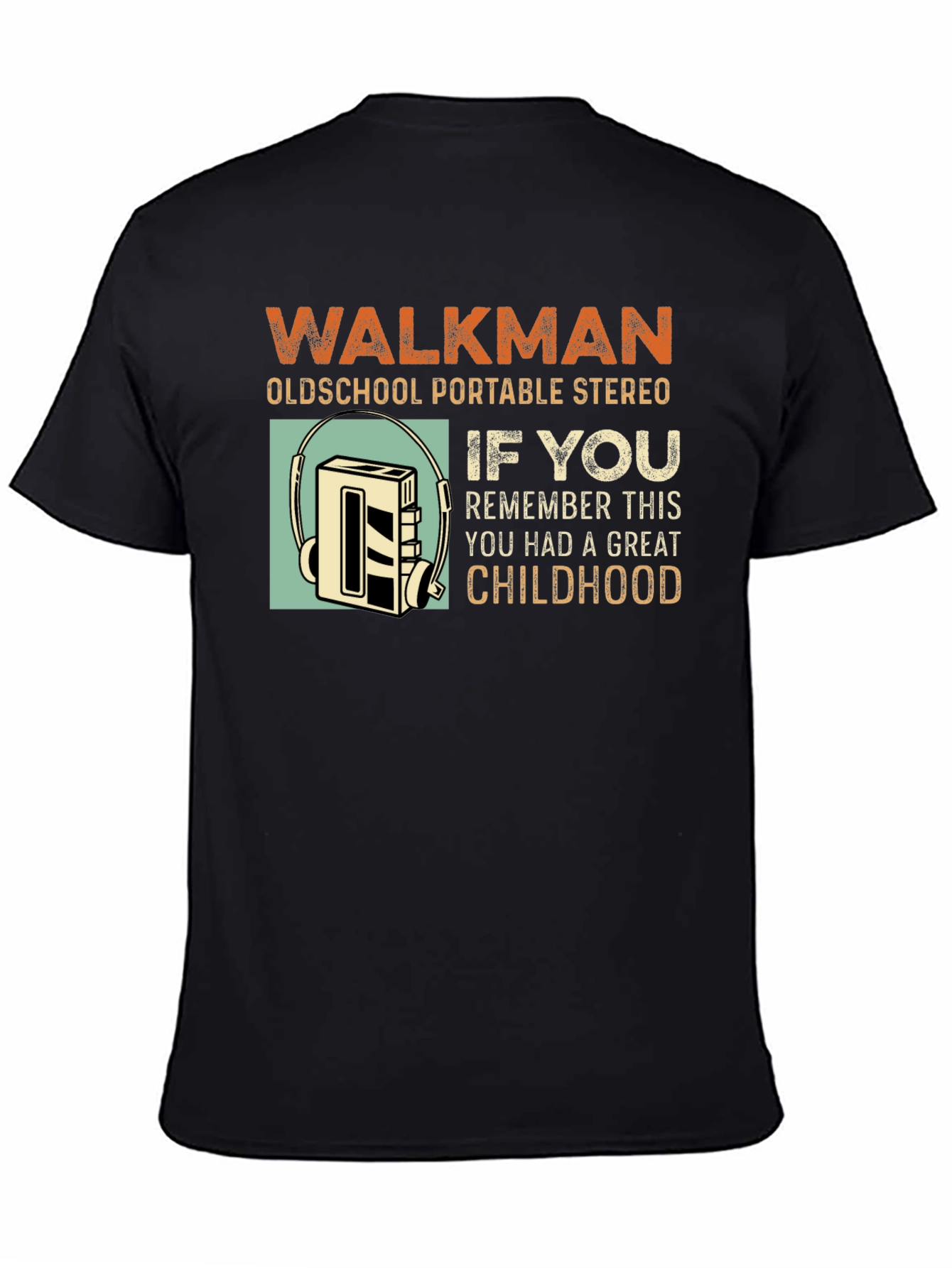 Vintage Walkman Stereo T-Shirt - Retro Childhood Nostalgia Tee