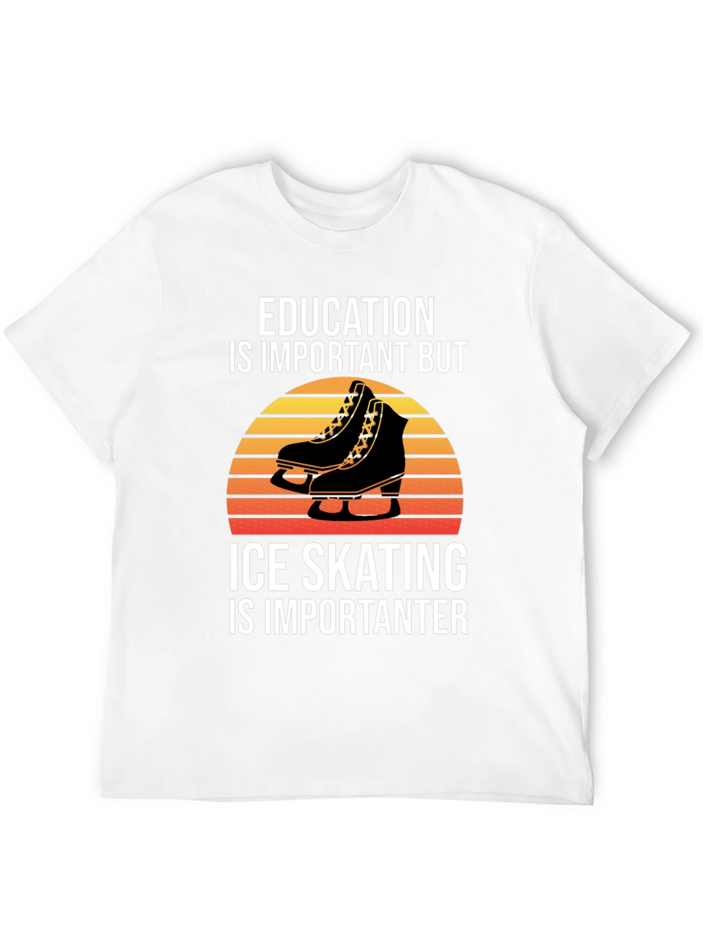 Education vs Ice Skating Graphic Tee