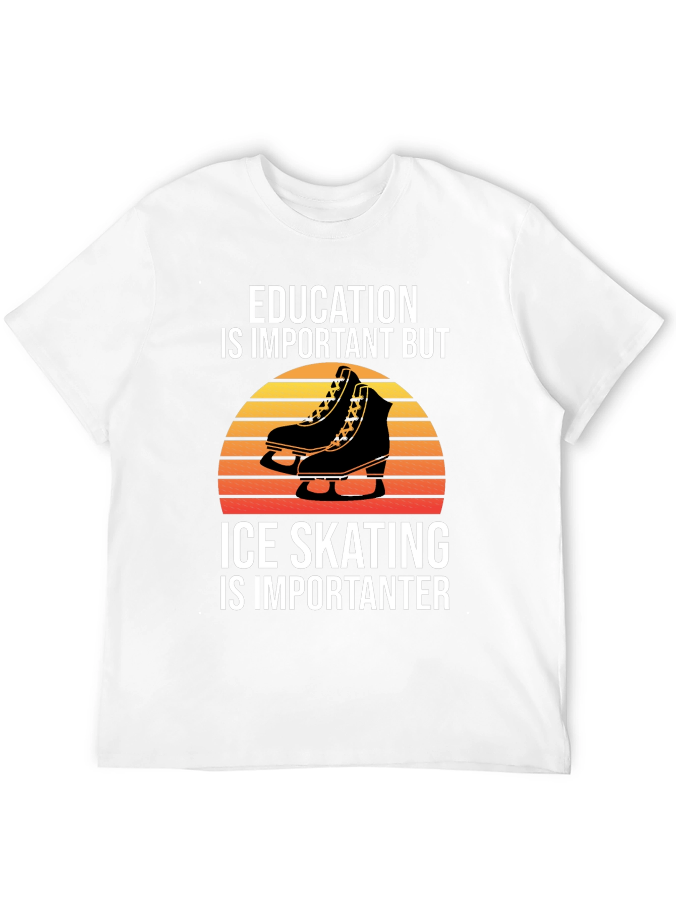 Education vs Ice Skating Graphic Tee