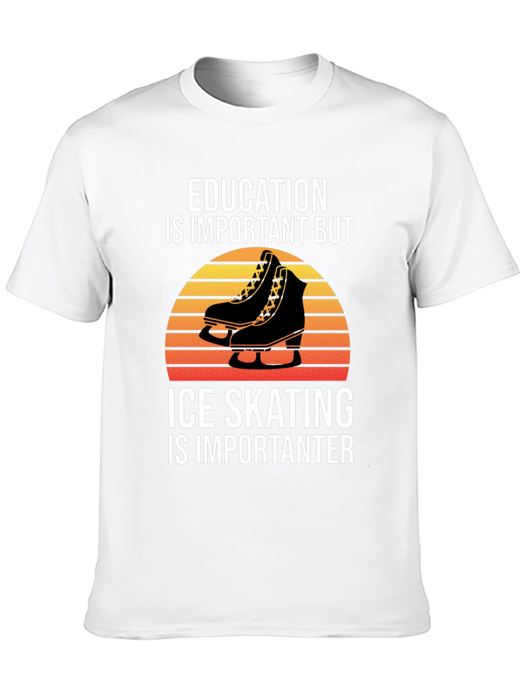 Education vs Ice Skating Graphic Tee