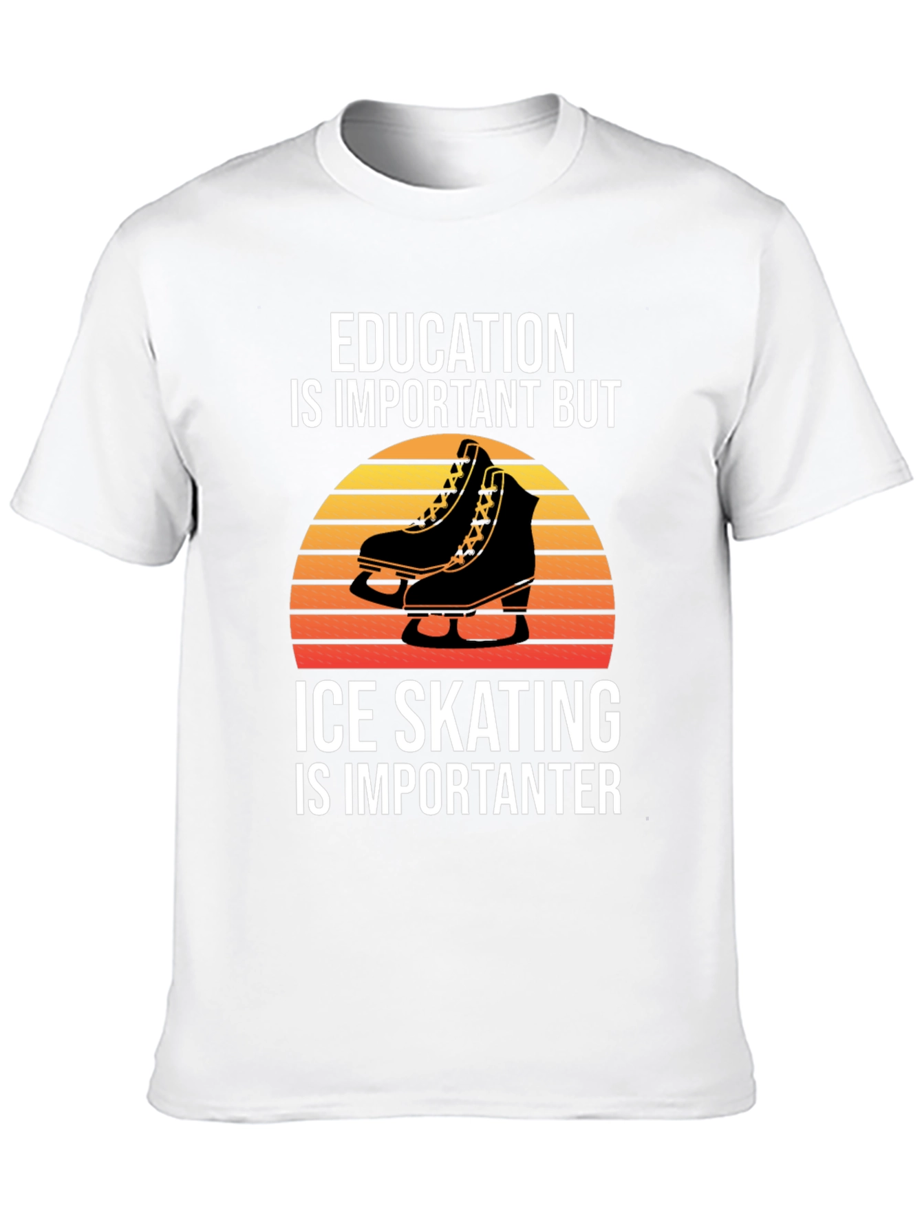 Education vs Ice Skating Graphic Tee