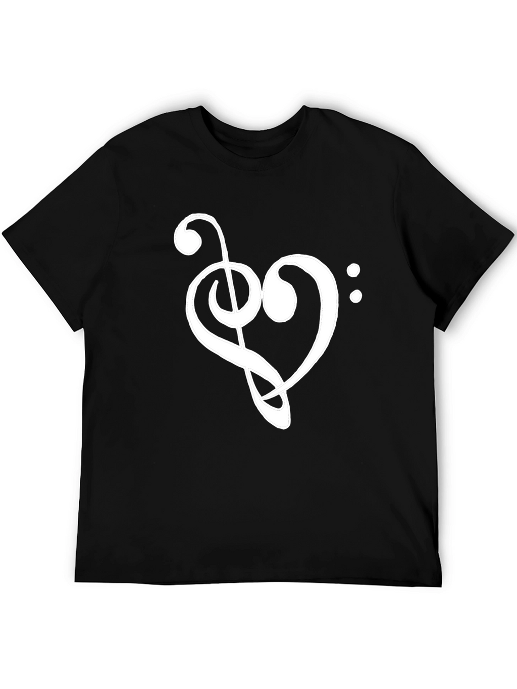 Music Heart T-Shirt - Black Graphic Tee