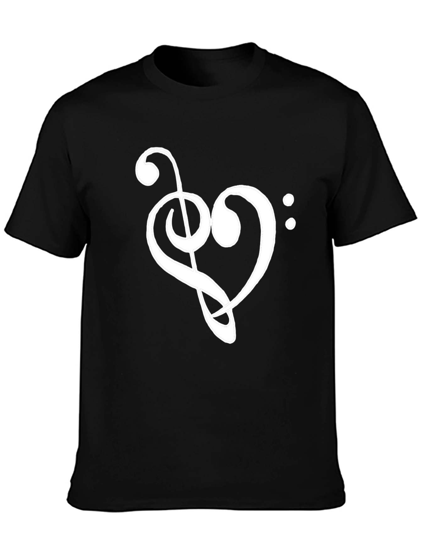 Music Heart T-Shirt - Black Graphic Tee