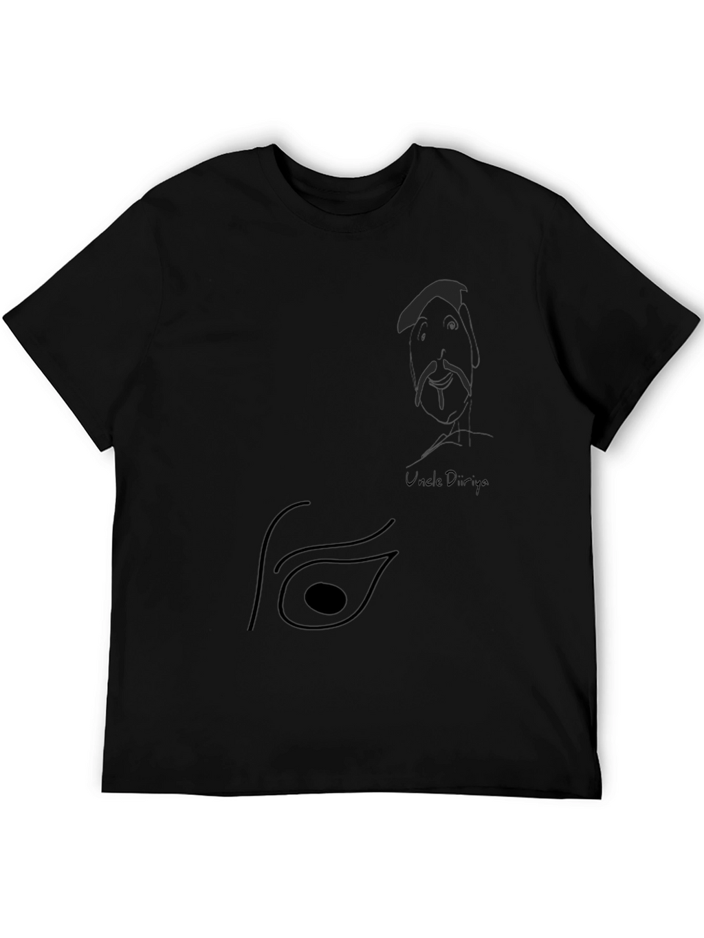 Unique Graphic Black T-Shirt - Uncle Dunya Design