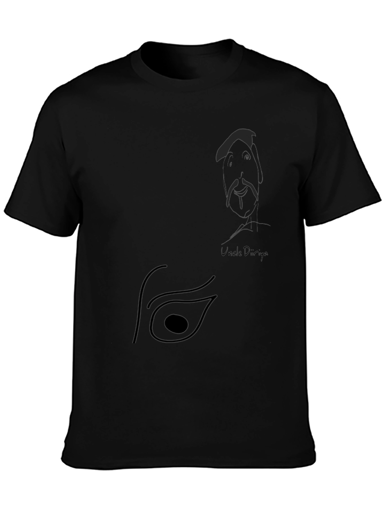 Unique Graphic Black T-Shirt - Uncle Dunya Design