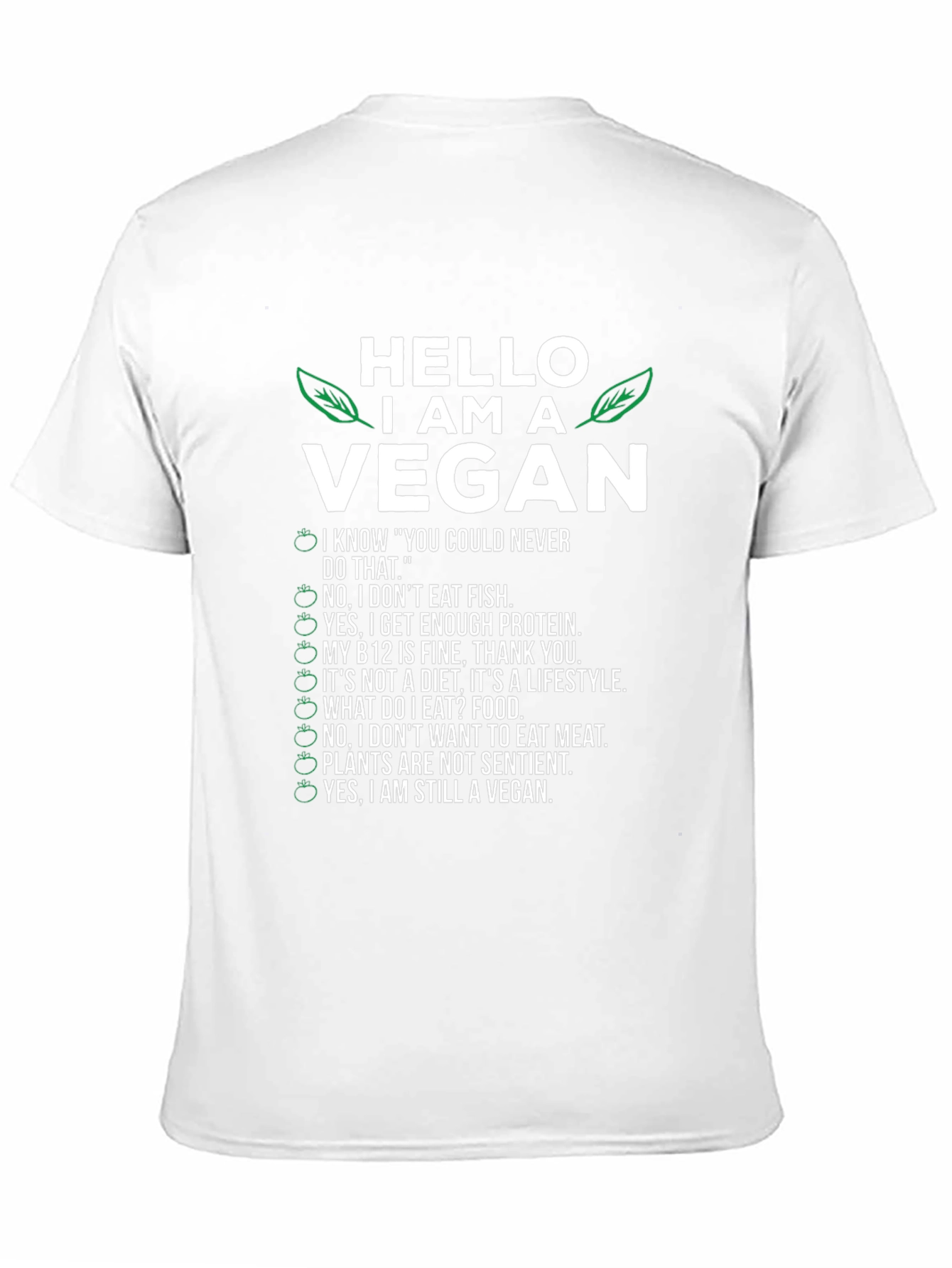Hello I am a Vegan T-Shirt - Funny Plant Based Lifestyle Tee