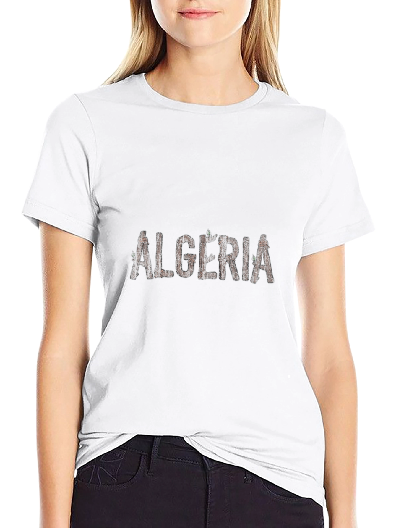 Algeria Graphic Print Black T-Shirt