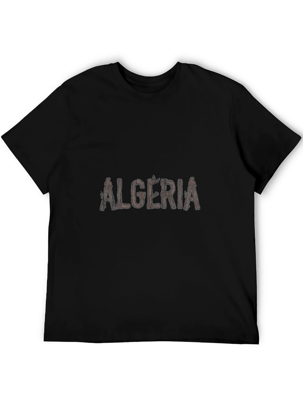 Algeria Graphic Print Black T-Shirt