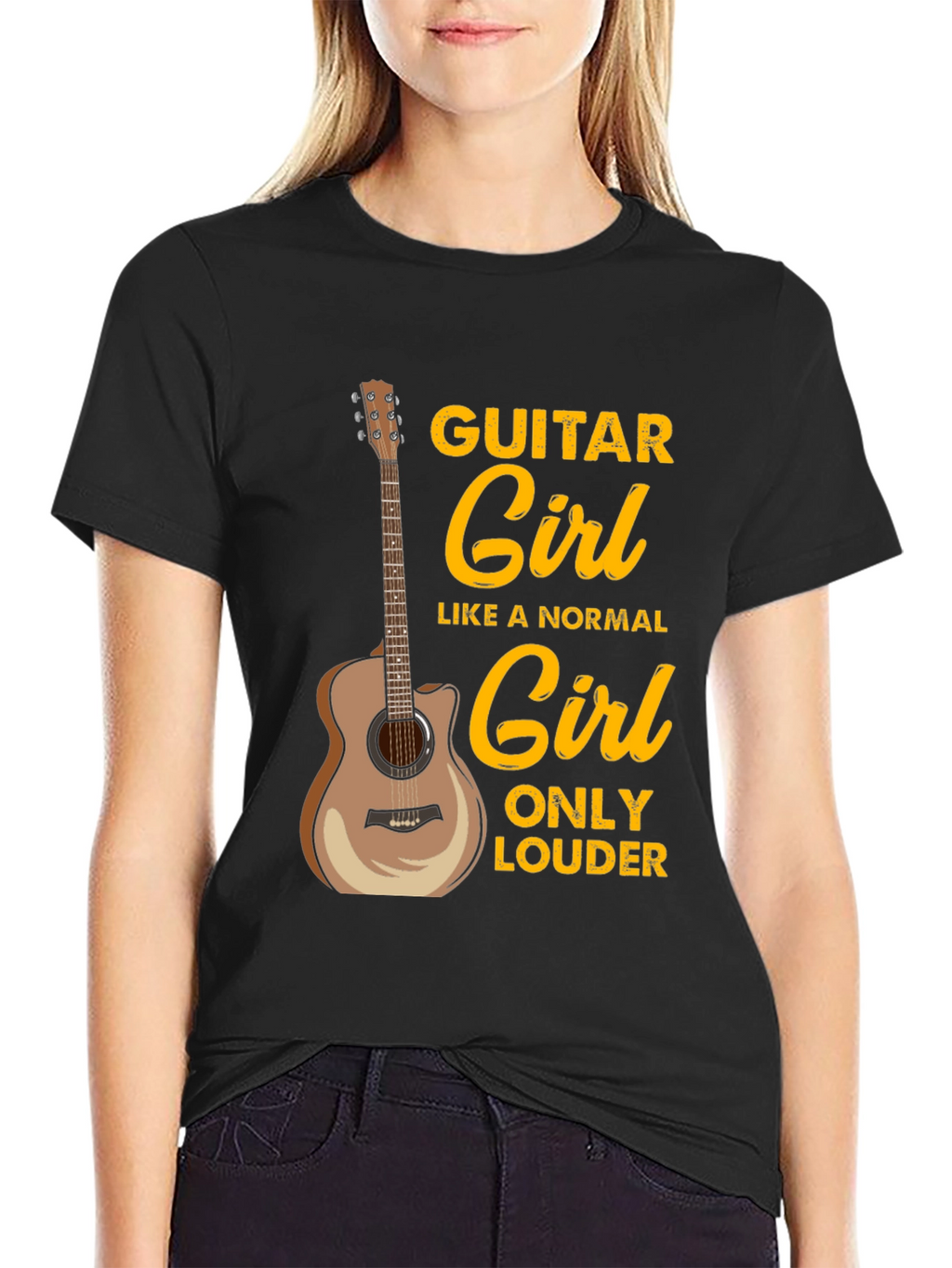 Guitar Girl T-Shirt - Musician Tee