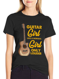 Guitar Girl T-Shirt - Musician Tee