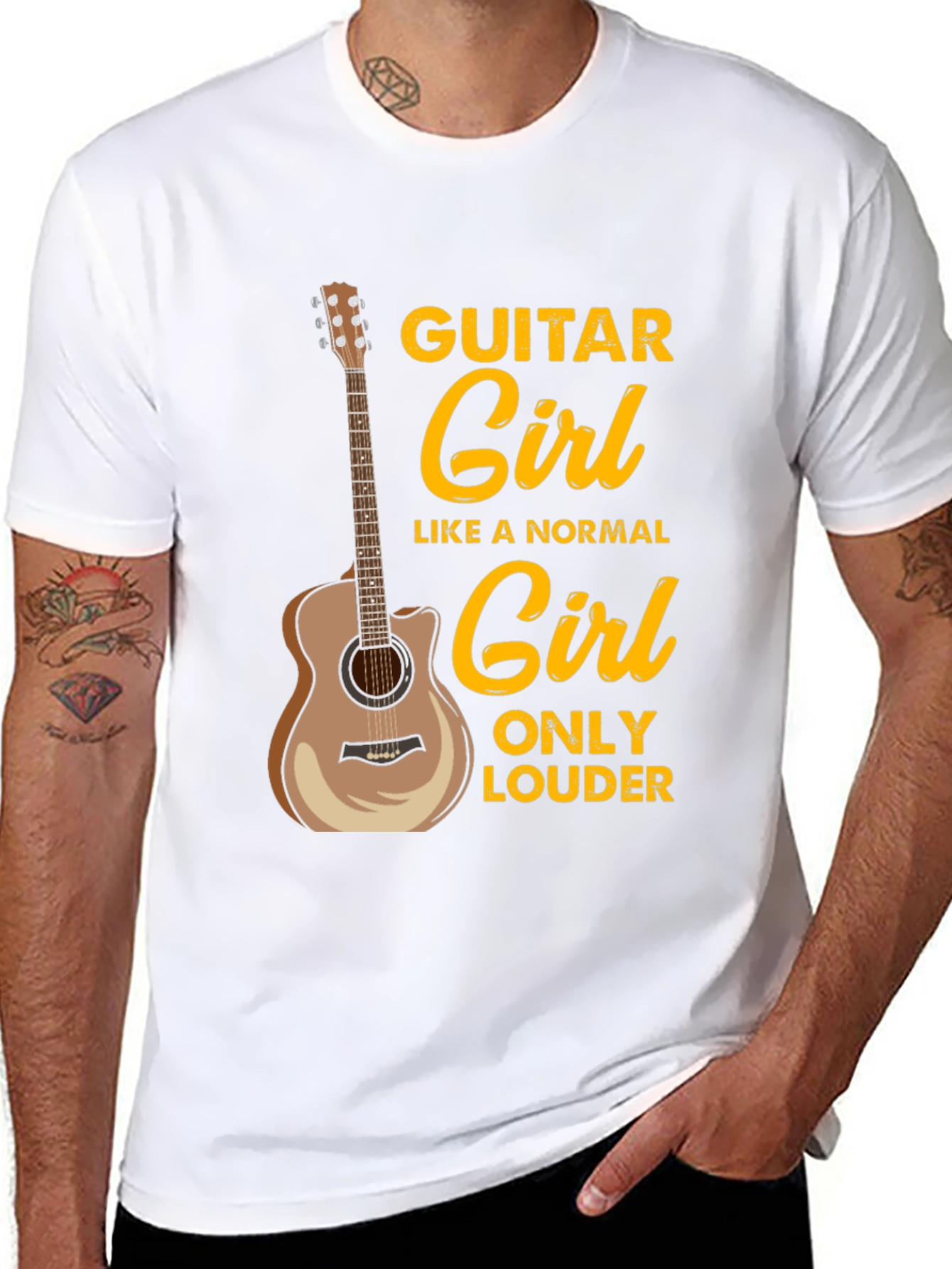 Guitar Girl T-Shirt - Musician Tee
