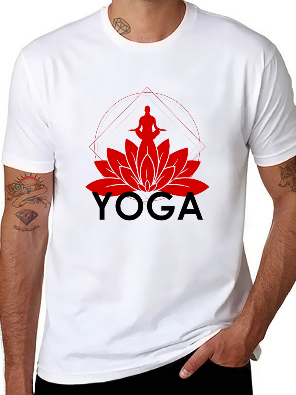 Yoga Lotus Graphic Tee - Meditate in Style