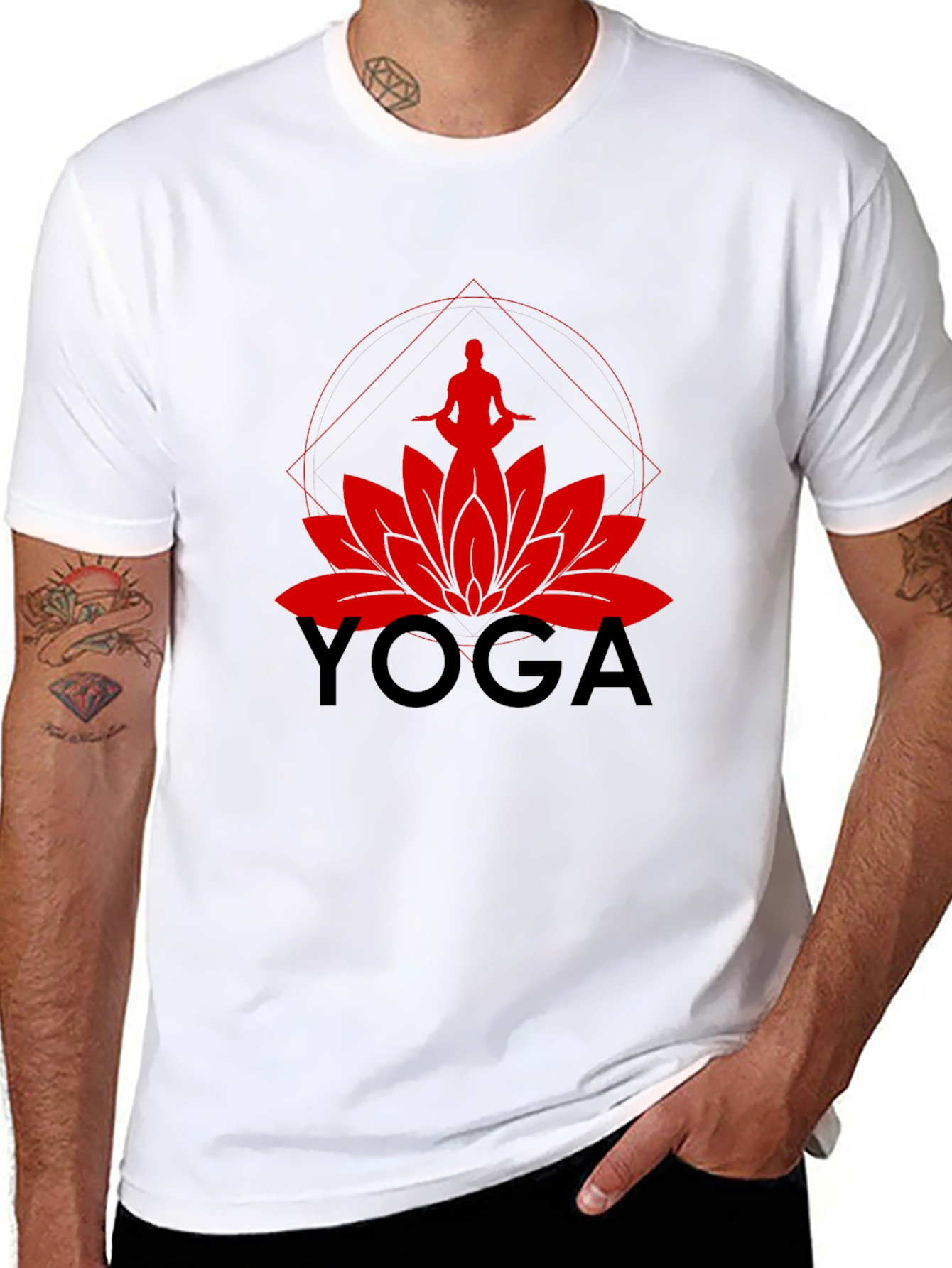 Yoga Lotus Graphic Tee - Meditate in Style