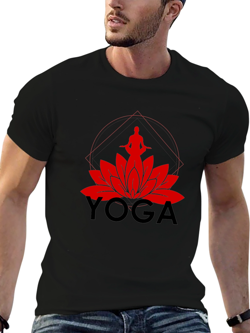 Yoga Lotus Graphic Tee - Meditate in Style