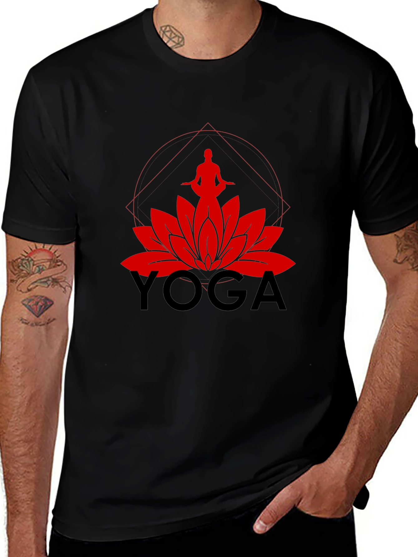 Yoga Lotus Graphic Tee - Meditate in Style