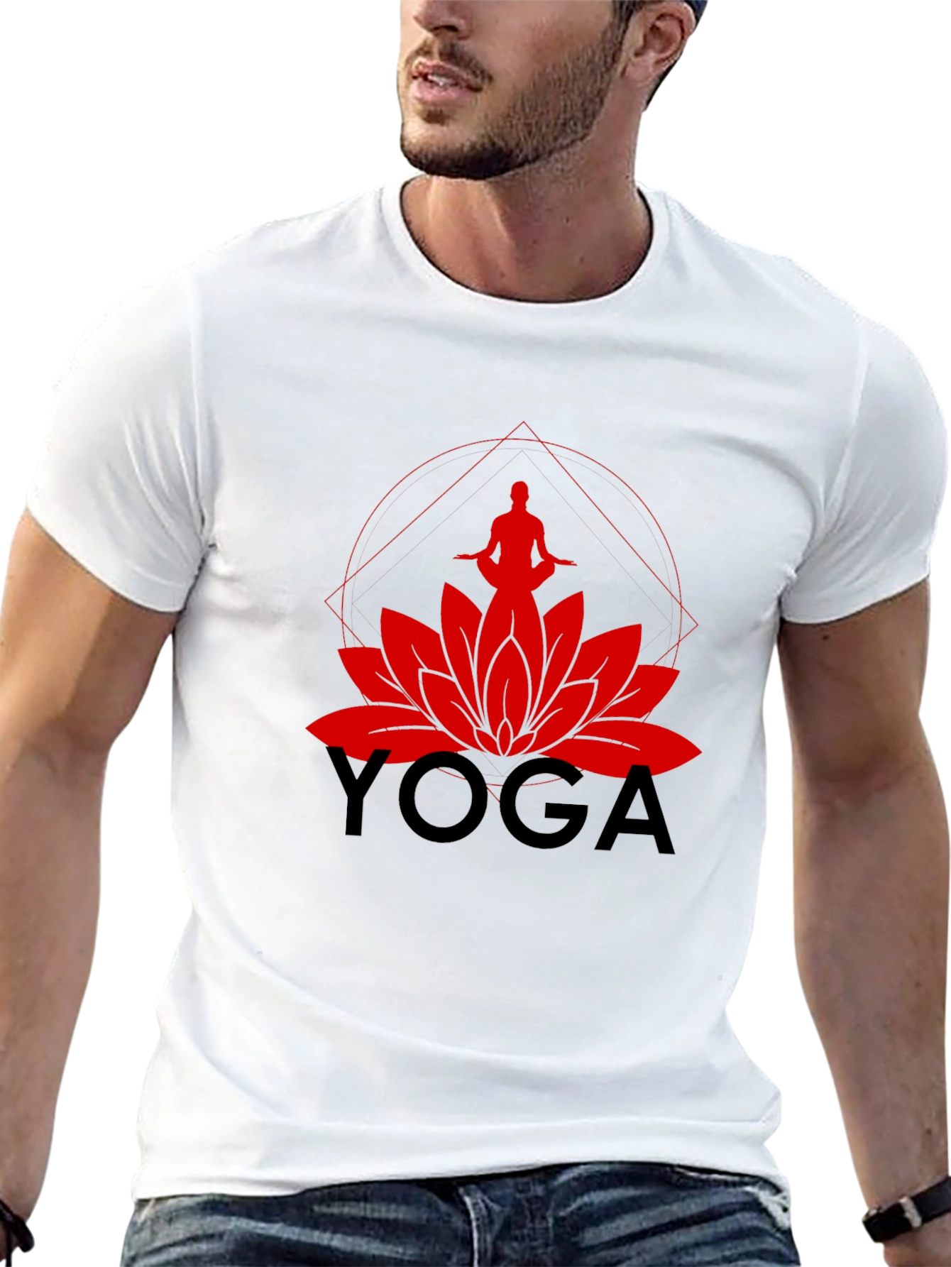 Yoga Lotus Graphic Tee - Meditate in Style