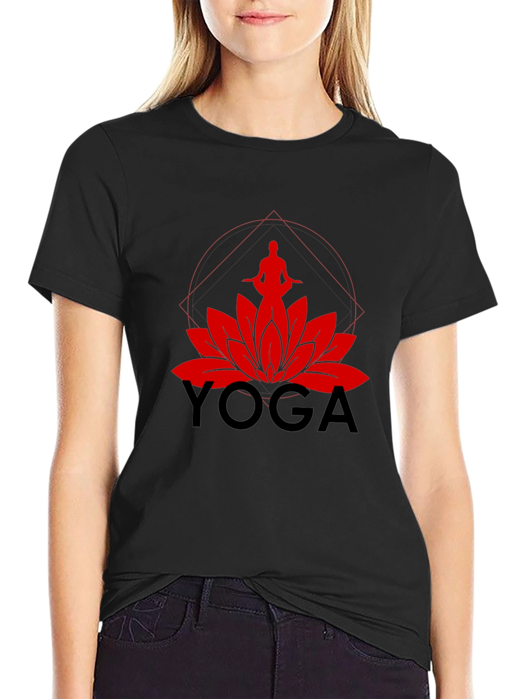 Yoga Lotus Graphic Tee - Meditate in Style
