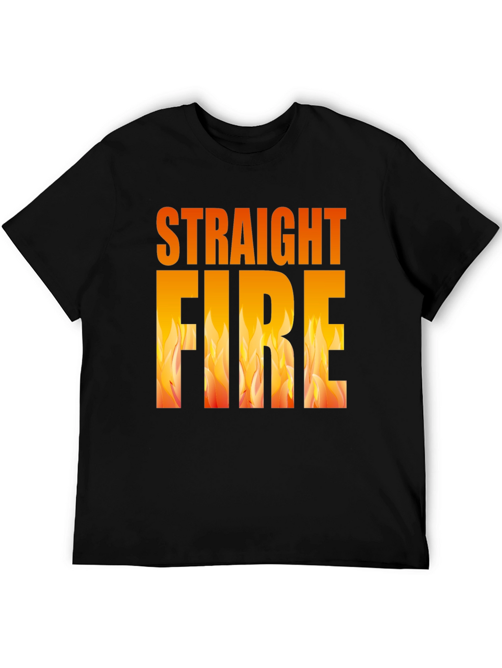 Straight Fire Graphic Tee - Bold Flame Design