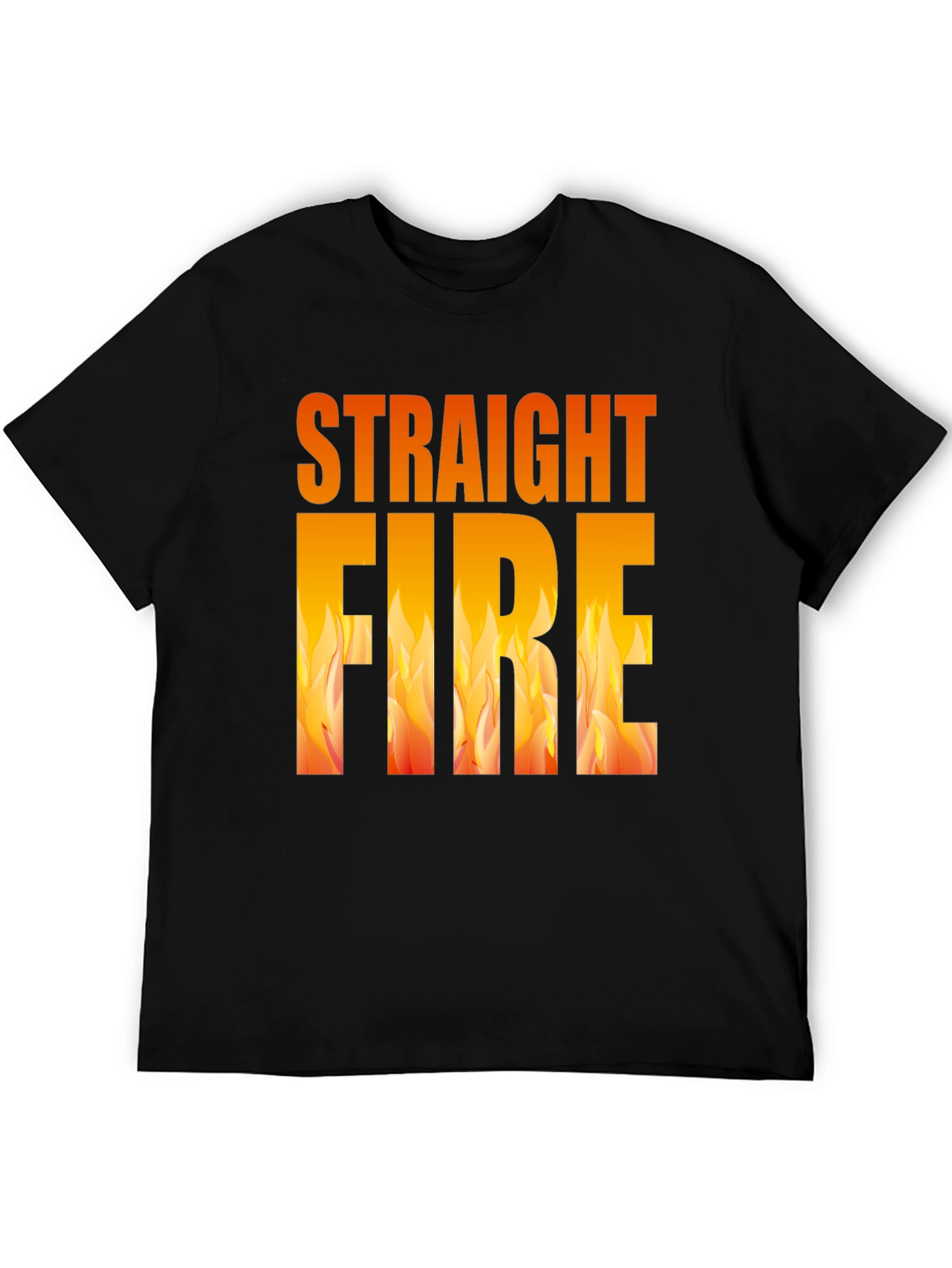 Straight Fire Graphic Tee - Bold Flame Design