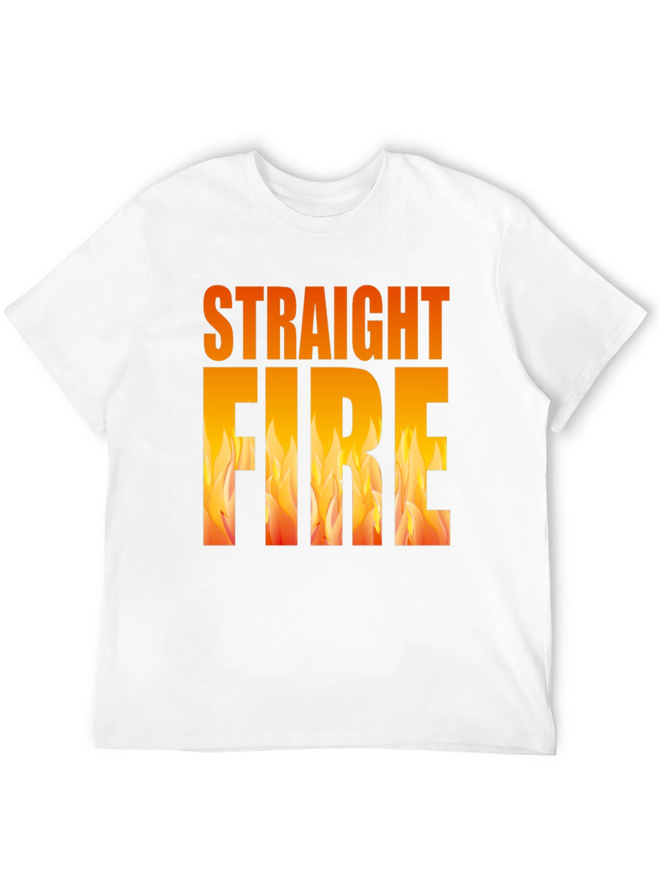 Straight Fire Graphic Tee - Bold Flame Design