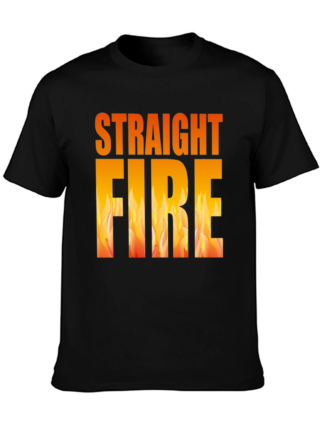 Straight Fire Graphic Tee - Bold Flame Design