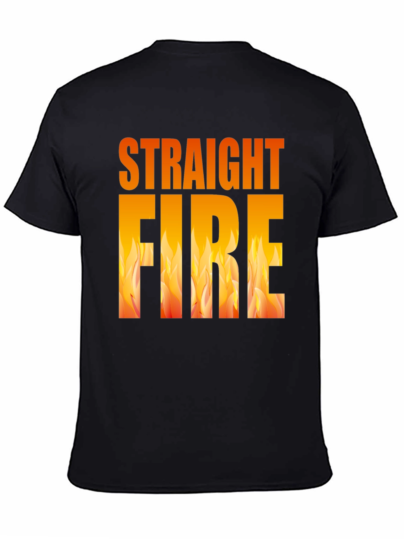 Straight Fire Graphic Tee - Bold Flame Design