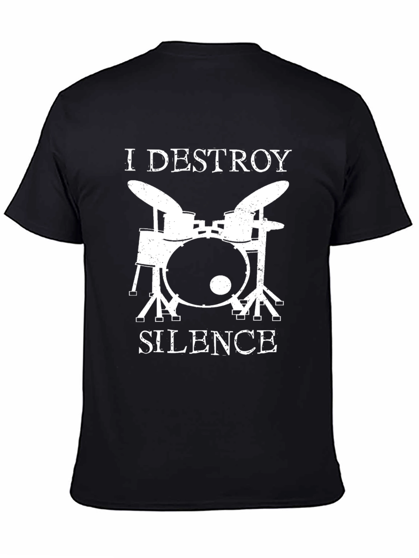 I Destroy Silence Drummer Graphic T-Shirt