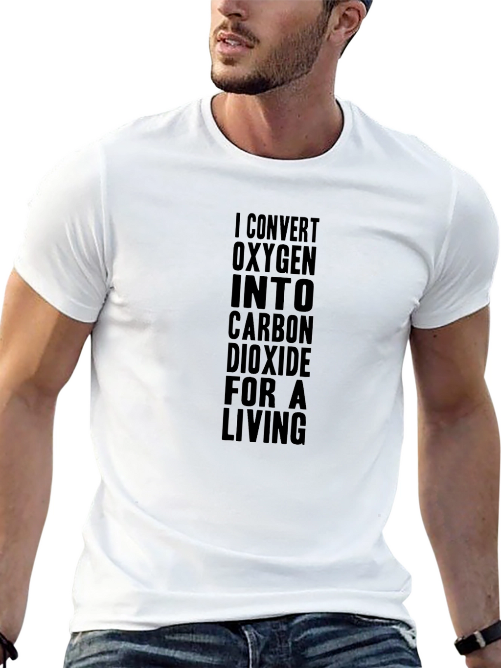 I Convert Oxygen Funny Biologist Black T-Shirt