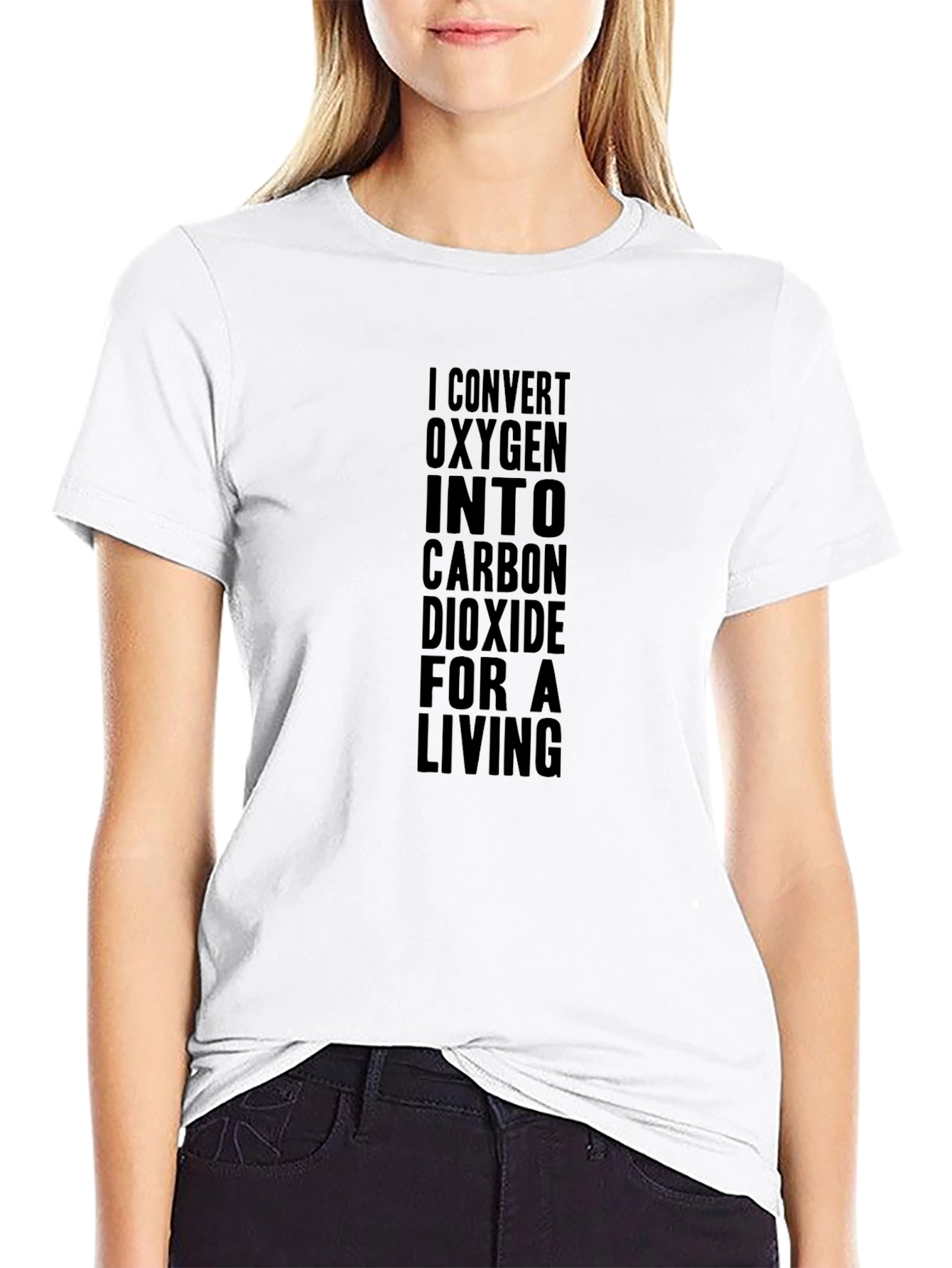 I Convert Oxygen Funny Biologist Black T-Shirt