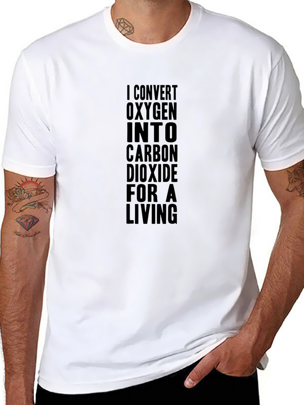 I Convert Oxygen Funny Biologist Black T-Shirt
