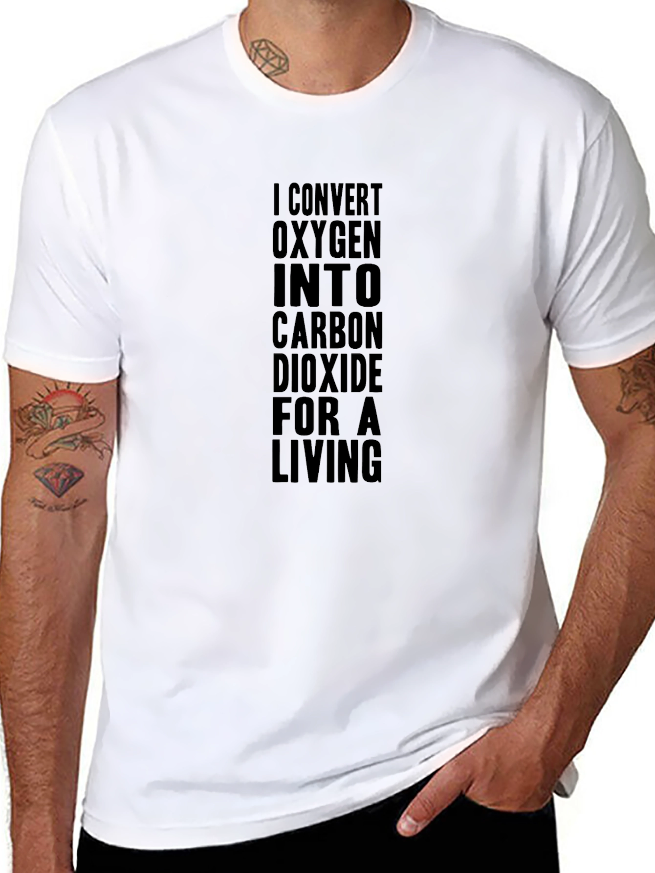 I Convert Oxygen Funny Biologist Black T-Shirt