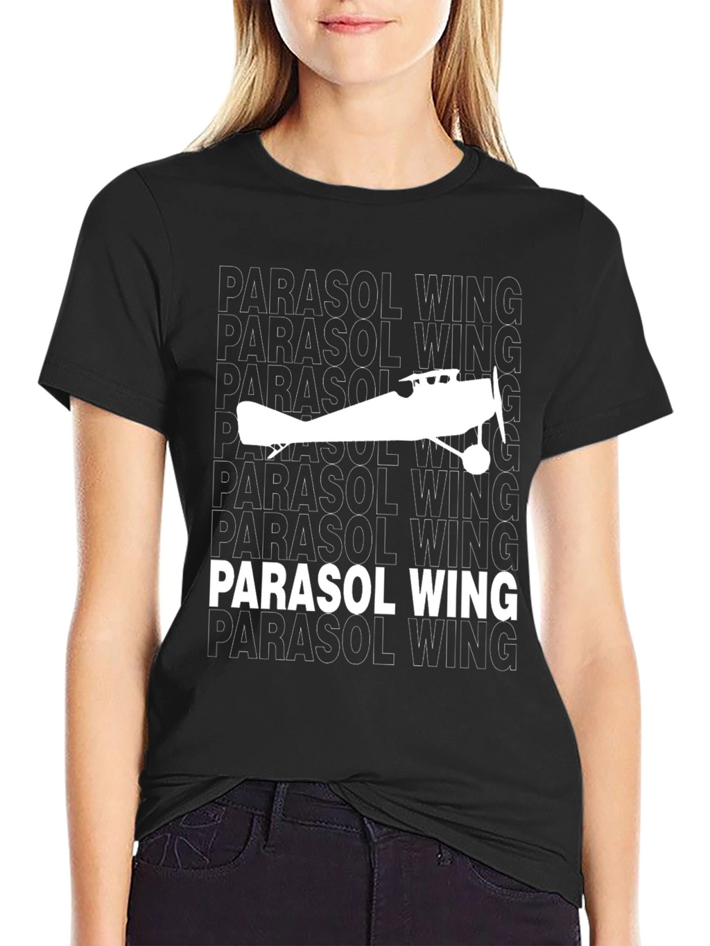 Parasol Wing Airplane Graphic Tee
