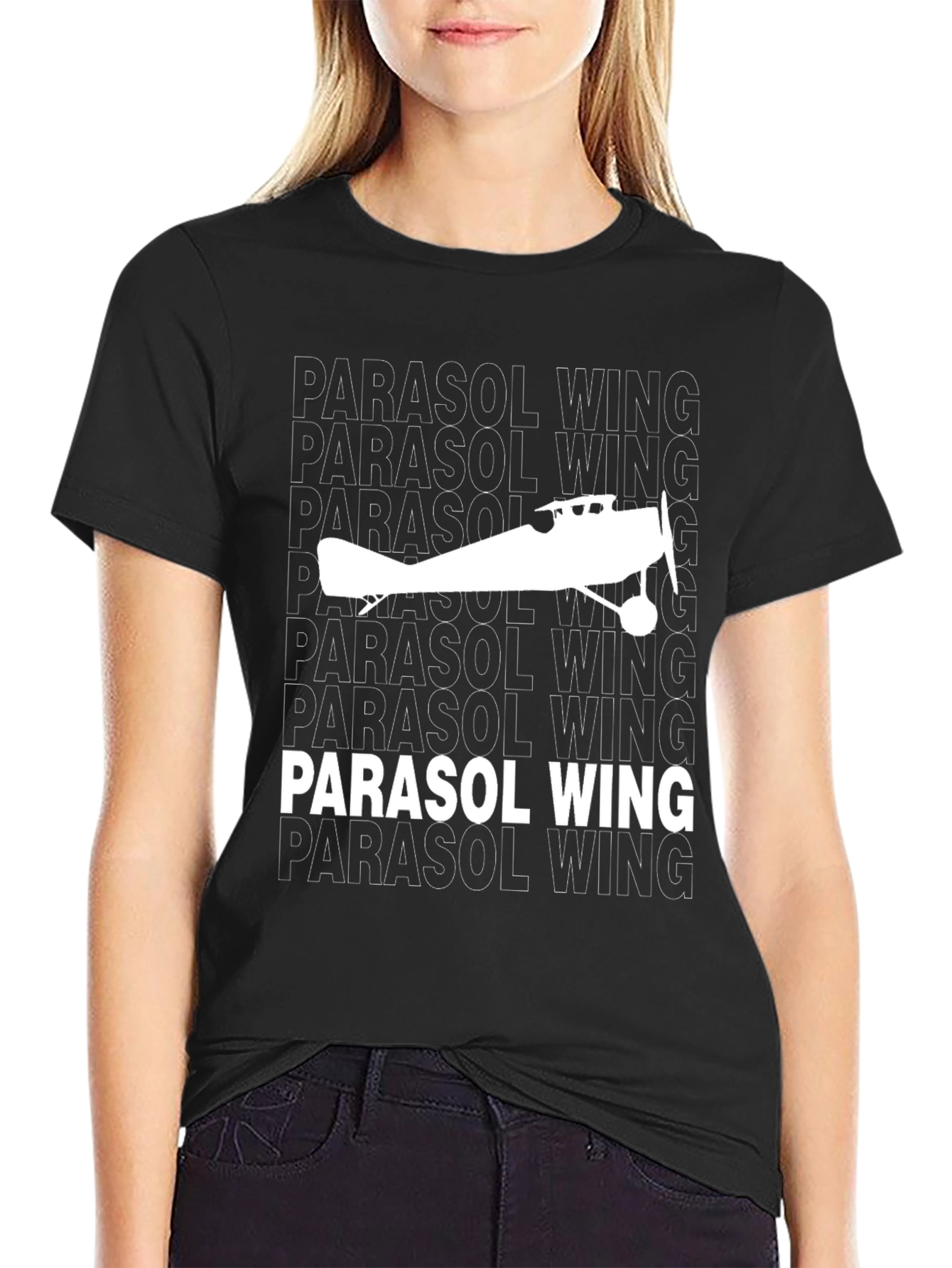 Parasol Wing Airplane Graphic Tee