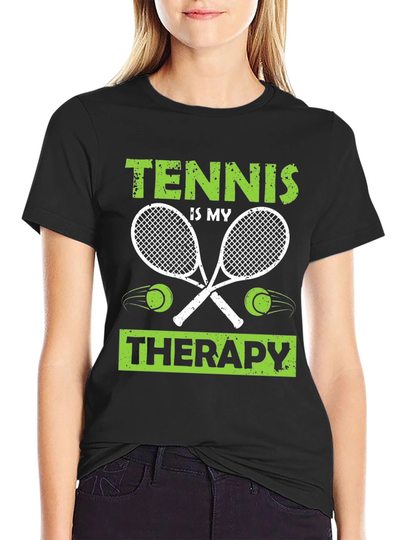 Tennis is My Therapy T-Shirt - Sports & Recreation