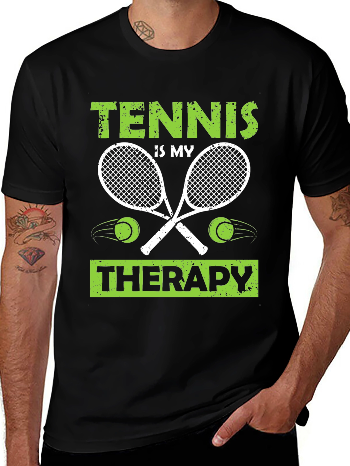 Tennis is My Therapy T-Shirt - Sports & Recreation