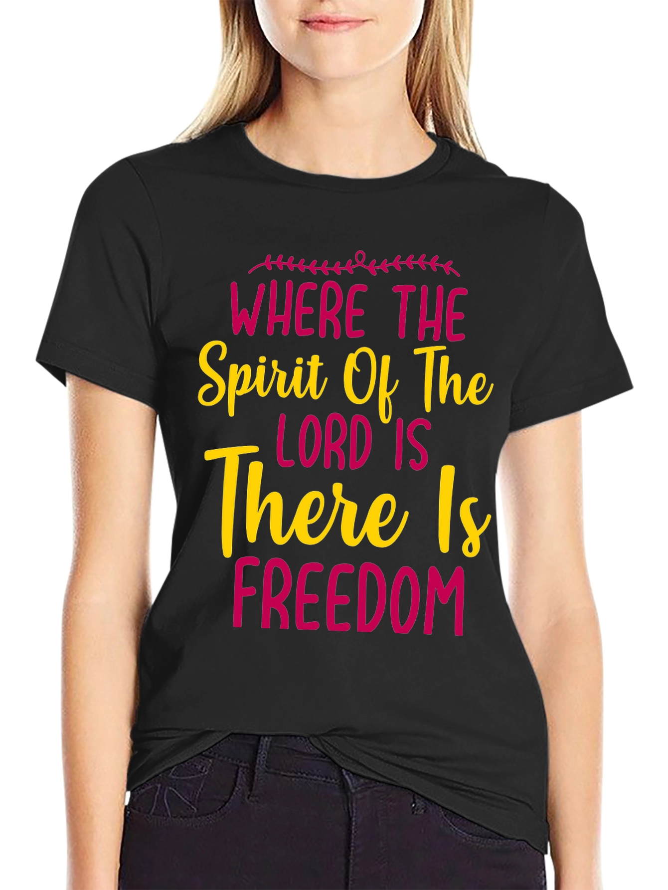 Faith-Based Graphic Tee: Where the Spirit of the Lord Is There Is Freedom
