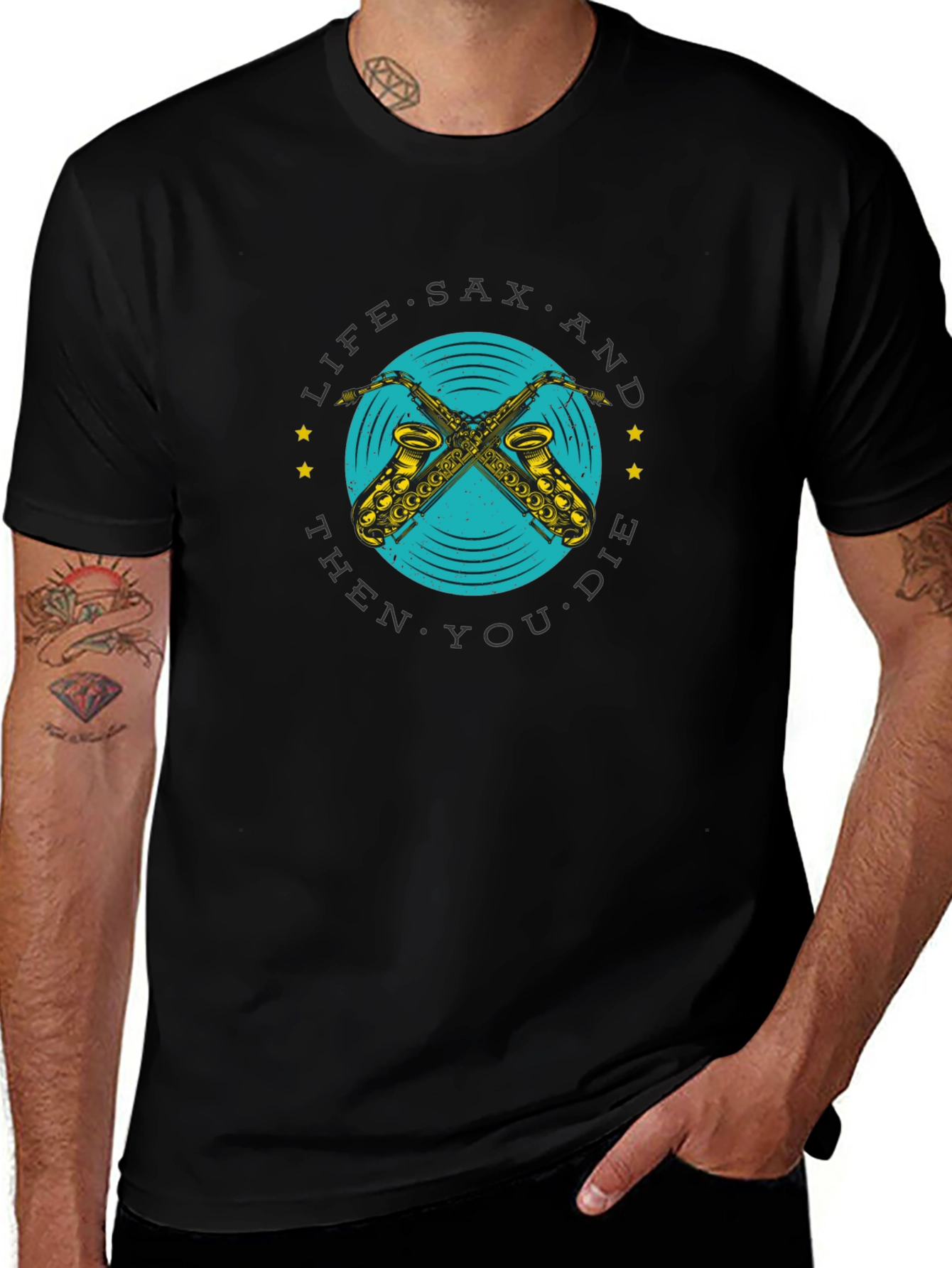 Life Sax and Then You Die Graphic T-Shirt