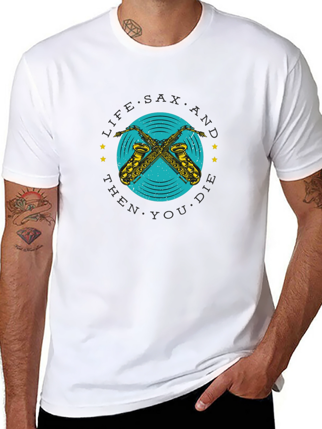 Life Sax and Then You Die Graphic T-Shirt