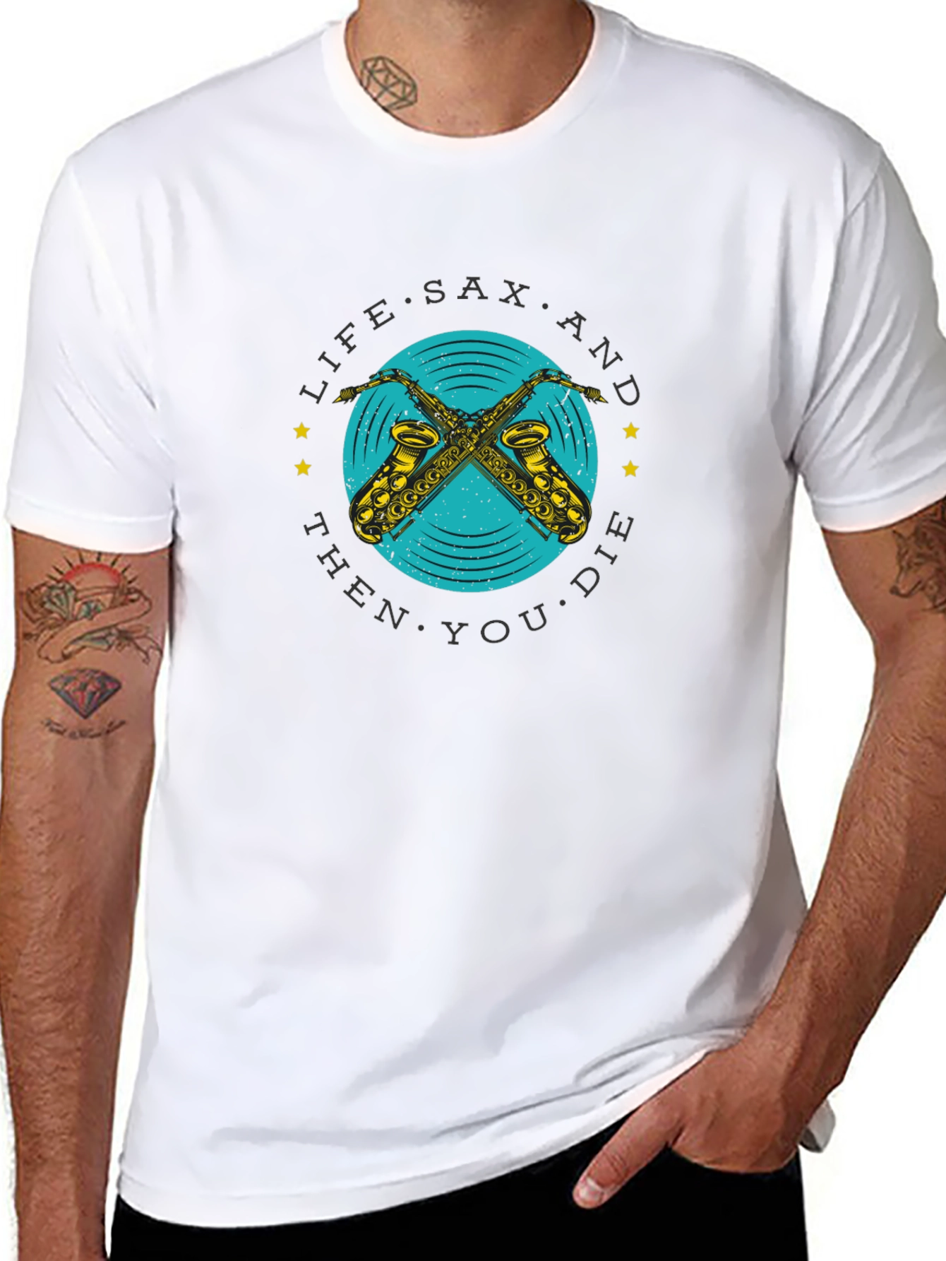 Life Sax and Then You Die Graphic T-Shirt