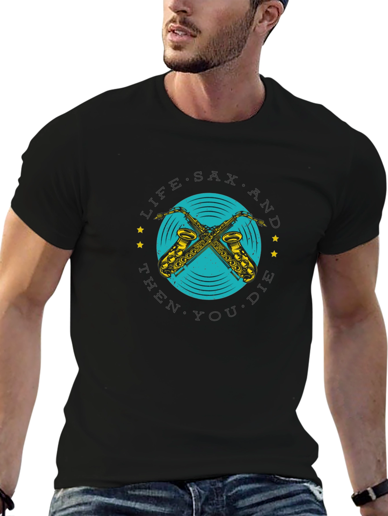 Life Sax and Then You Die Graphic T-Shirt
